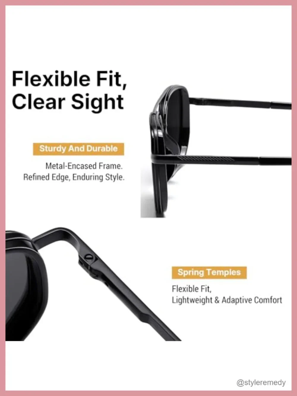 Polarized Aviator Sunglasses with Metal Frame UV400 Protection